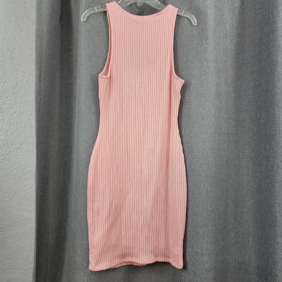 Pink Button-Down Ribbed Dress - Picture 2 of 6